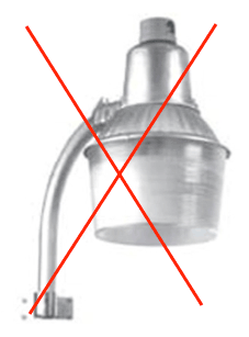 Replace this pole mounted light fixture